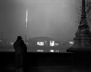 00278 Prints: A final check that all the lights work before the Festival of Britain opens to the public