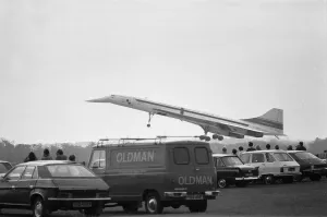 On a fine August day in 1977, Concorde 101 touches down at her final home at Duxford
