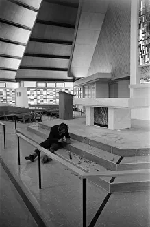Finishing touches to St Patrick Roman Catholic Church, Deedmore Road, Wood End, Coventry