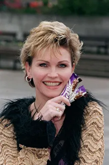 Fiona Fullerton Actress May 1998 Launching a new chocolate bar from Cadbury