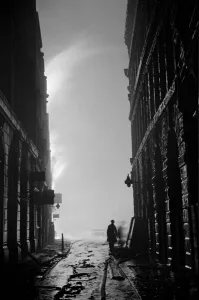 Hose Prints: Fire of H. E. Blitz on the city of London on the night of the 29th December 1940