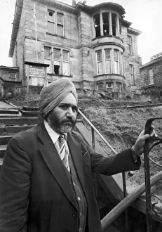 Fires Prints: Fire at Sikh Temple, March 1981. Temple General Secretary Gurder Virhia outside