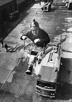 Hosepipe Prints: Firefighter Bill Buckley demonstrates the new Simonitor vehicle bought by Durham County