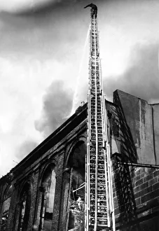 Firefighter Prints: Firefighters batlle to contain the fire at the Appletons warehouse buildings on New