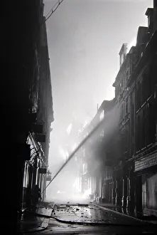 Fires from High Explosive during the 2nd Fire of London Ave Maria Lane December1940