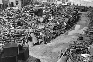 This Firm Scarpped Wigan Pier: Pix show some of the 400 tons of scrap metal in