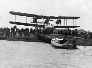Air Force Prints: The first Blackburn Perth flying boat seen here on the slipway at the Blackburn works