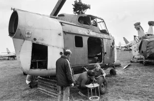 00912 Prints: The very first British Westland Whirlwind helicopter arrives at its new home