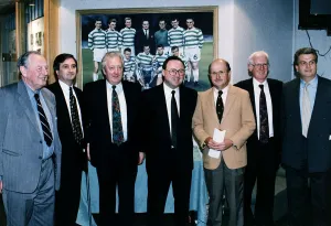 First Celtic FC Board of directors after Fergus McCann took oversuit shirt