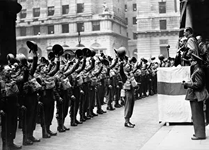 Salute Prints: The first City of London Pioneer Corps give three cheers to Sir William George Coxen
