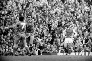 First Division Football. Arsenal 0 v. Swansea 2. February 1982 LF08-18-043