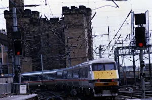 Castle Prints: The first electric Intercity 225 passenger train arrives at Newcastle Central Station