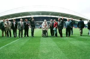Wheelchair Prints: The first Huddersfield Giants home game at McAlpine stadium. 28th August 1994