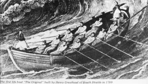 Rescue Prints: The first lifeboat, The Original built by Henry Greathead of South Shields in