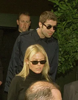 The first picture of the newlyweds Liam Gallagher and Patsy Kensit both wearing