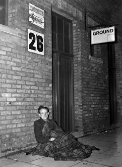 Loneliness Prints: First in queue for Arsenal v. Chelsea semi-final cup replay at White Hart Lane