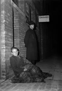 00230 Prints: First in queue for Arsenal v. Chelsea semi-final cup replay at White Hart Lane