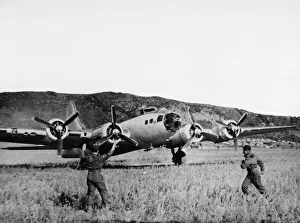 Planes Prints: The first RAF Flying Fortresses to land at Lagens Airfield in the Portuguese owned Azores