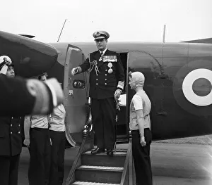 First Sea Lord of the Admiralty Earl Mountbatten visiting the RNAS at Lee On Solent 1955