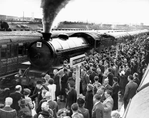 The first train to depart from Butlins Filey Holiday Camp railway station