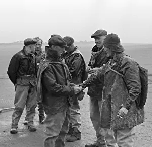 Fisherman from Annan seen here preparing to fish The Solway Firth for salmon