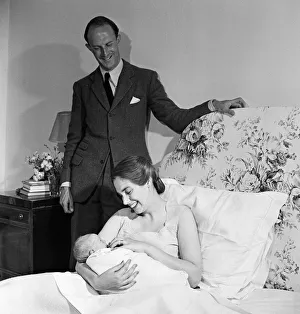 Mother Prints: Fitzroy Maclean with his wife Veronica with their newborn son Alexander