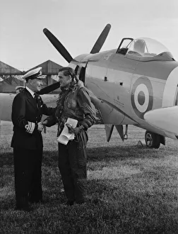 Fleet Air Arm Pilots return from Korean War May 1951 A Fleet Air Arm Pilot