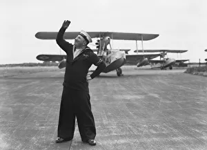 Fleet Air Arm Royan Naval Air Station Lee on Solent A technician posing for