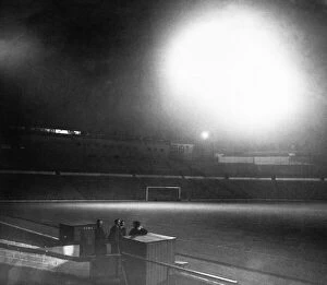 00469 Collection: The floodlights in operation at St Andrews, home of Birmingham City football club