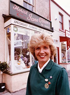 Flowers And Plants Prints: Florist Jane O Hare, pictured outside her flower shop in Eston