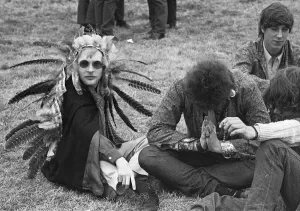 Hippies Prints: Flower People at the 1967 National Jazz and Blues Festival at Royal Windsor Racecourse