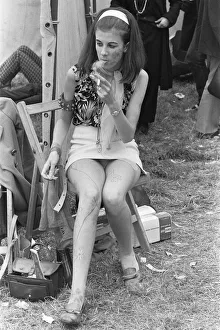 01073 Prints: Flower People at the 1967 National Jazz and Blues Festival at Royal Windsor Racecourse