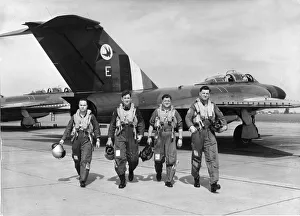 Air Force Prints: Flt Lt D D Mitchell, N D Want, Master-Nav A J Cross and Flying officer J Frewer