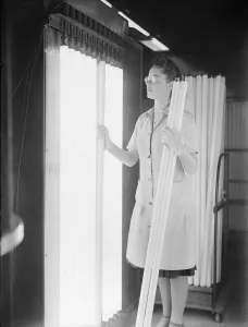 Fluorescent tubes being manufactured at the Thorn Electrics factory in Enfield 14th