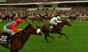 Jockeys Prints: Fly To The Stars and jockey Olivier Peslier wins the Britannia Handicap from Komi with