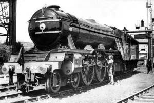 Two Men Only Prints: The Flying Scotsman on 12th May 1977 on tis way to Carnforth Rail Museum