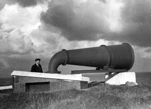 Coast Prints: The fog horn on the Guernsey coast warns ships of a very dangerous spot where rocks