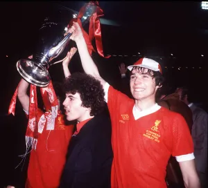 Kow Scan Prints: Football Euro Cup Finals May 1978 Liverpool V FC Bruges Alan Hansen with a team