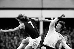 Football: F. A. Cup: West Ham F. C. (0) vs. Liverpool F. C. (2). January 1976 76-00045-026