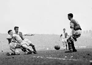 Football FA Cup Quarter Final Burnley v Blackburn Rovers March 1960 Action during