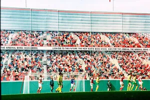 Mural Prints: Football fans painted on the North Bank development at Arsenal