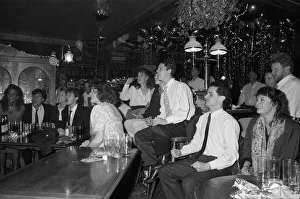 00825 Prints: Football fans watching England in their semi-final match during the 1990 FIFA World Cup
