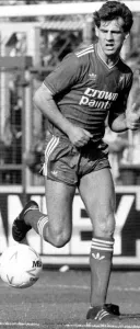 Football January 1987 Liverpools Jim Beglin on the ball A©