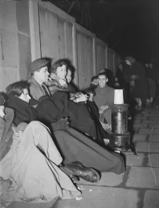 Football Leyton Orient Elsie waits in Queue for Cup Tickets for game with