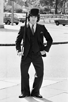 Bowler Hat Prints: Football star Kevin Keegan shows off the new avengers