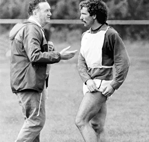 Football Teams Scotland Manager Jock Stein has a word with Scotland skipper Graeme