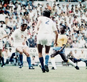 World Cup Prints: Football World Cup 1970 Brazil 4 Czechoslovakia 1 in Guadalajara Mexico Pele