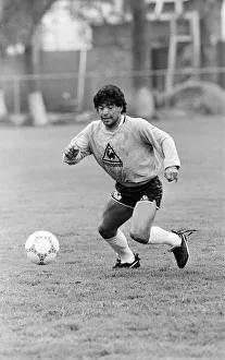 Football World Cup 1986, Diego Maradona of Argentina training in Mexico. 19th June 1986