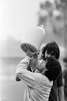 00608 Prints: Football World Cup 1986, Diego Maradona of Argentina training in Mexico. 19th June 1986