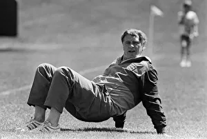 Carefree Prints: Football World Cup 1986 England manager Bobby Robson at a training session